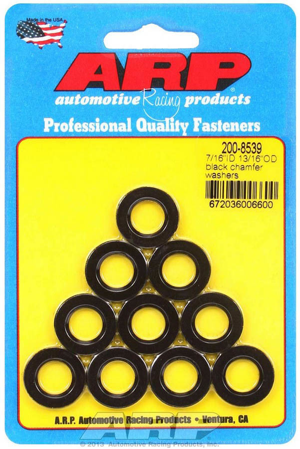 ARP 200-8539 Black Washers - 7/16 ID x 13/16 OD (10)