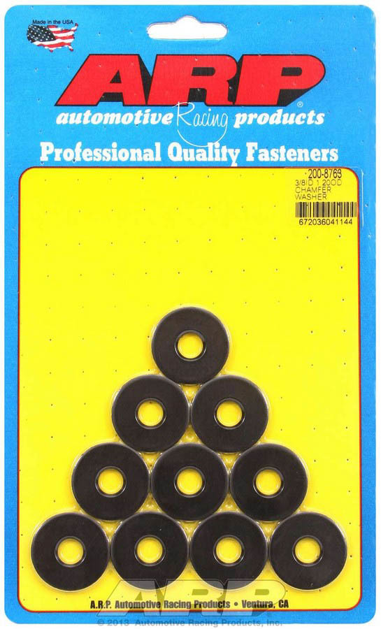 ARP Black Washers - 3/8 ID x 1.200 OD w/Chamfer 10pk ARP Black Washers - 3/8 ID x 1.200 OD w/Chamfer 10pk