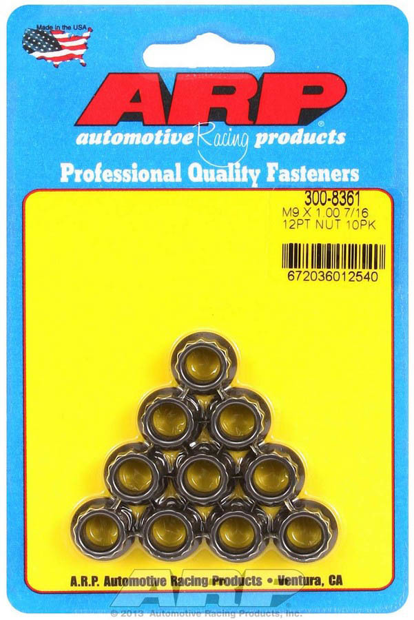 ARP 300-8361 9mm x 1.00 12pt. Nuts (10)