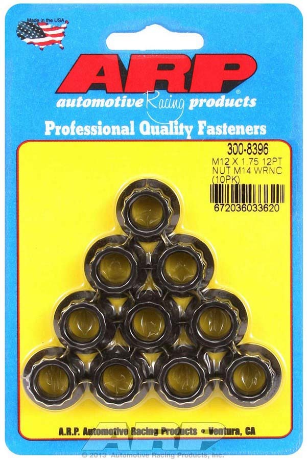 ARP 300-8396 12mm x 1.75 12pt. Nuts (10)