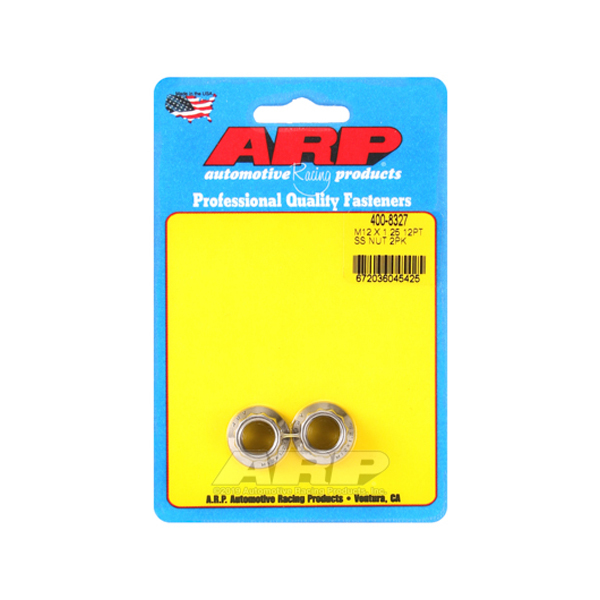 ARP 400-8327 12mm X 1.25 S/S Nut Kit 12pt 2pk
