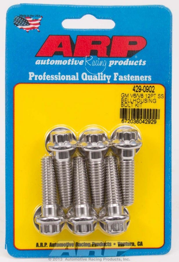 ARP 429-0902 S/S Bellhousing Bolt Kit - 12pt. GM V6/V8