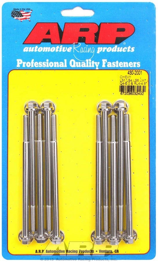 ARP 430-2001 GM LS S/S Intake Bolt Kit 6pt.