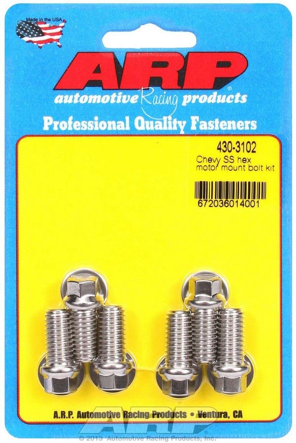 ARP 430-3102 Chevy S/S Motor Mount to Block Bolt Kit - 6pt.