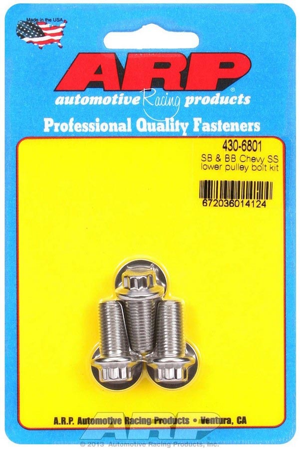 ARP 430-6801 Chevy S/S Lower Pulley Bolt Kit