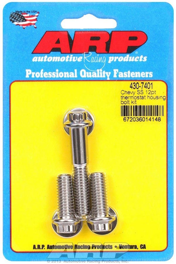 ARP 430-7401 Chevy S/S Thermostat Housing Bolt Kit 12pt.