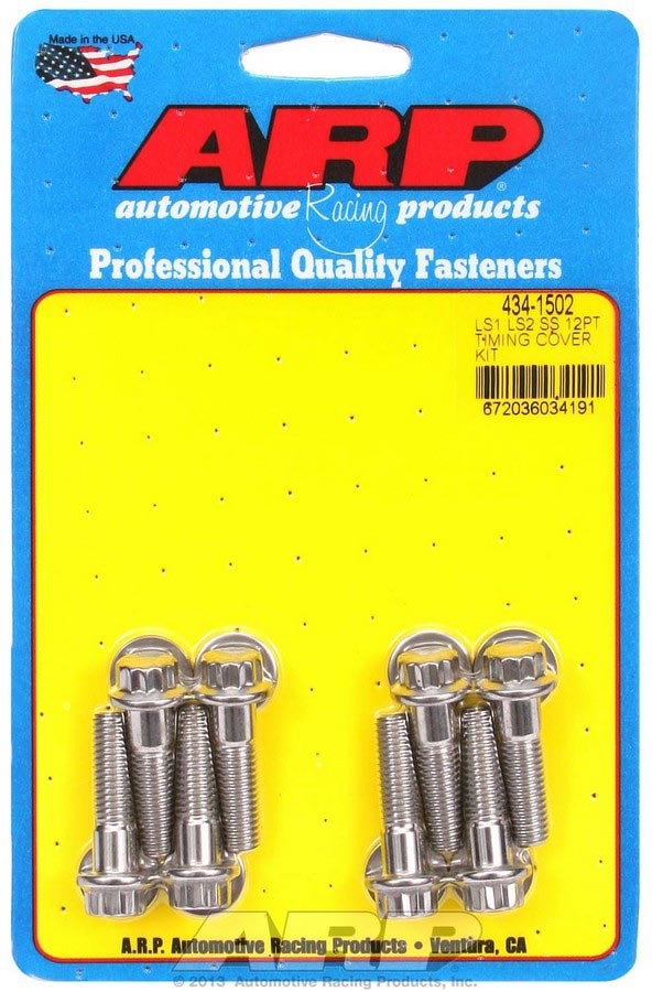 ARP 434-1502 S/S Timing Cover Bolt Kit - 12pt. LS1/LS2
