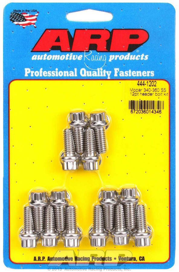 ARP 444-1202 S/S Header Bolt Kit - 5/16 x .750 UHL (14)