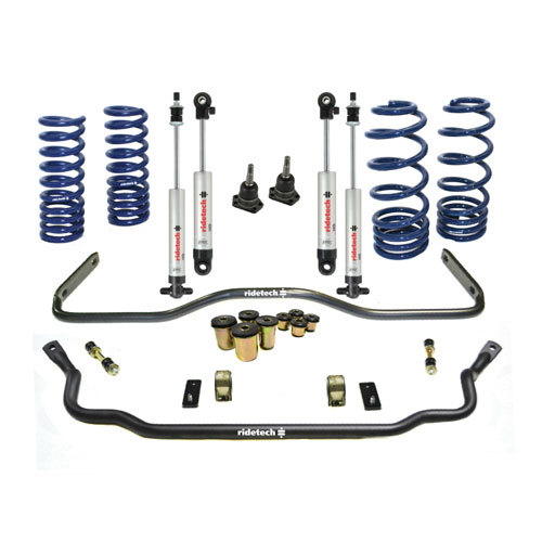 RIDETECH Suspension Lowering Kit, Street Grip, Springs/Shocks/Sway Bars/Bushings/Hardware, Big Block Chevy, GM A-Body 1