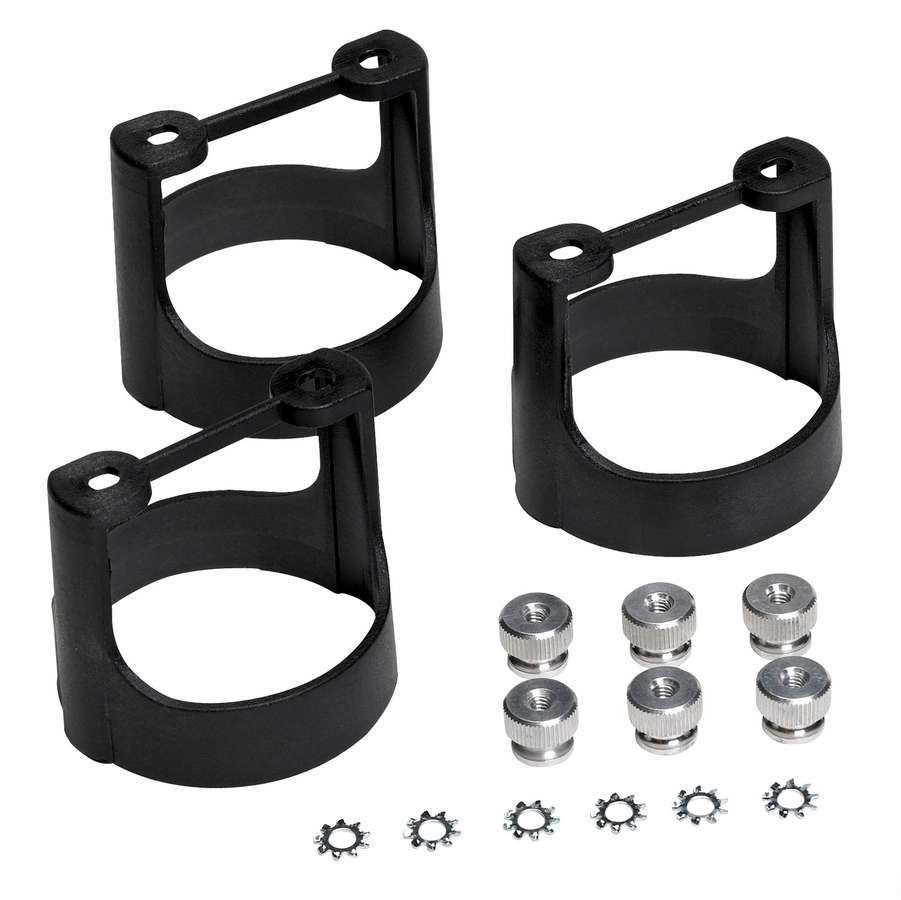 Auto Meter Gauge Mounting Bracket, 2-5/8" Gauges, Plastic, Black, Set of 3