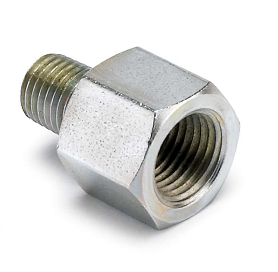 Auto Meter Fitting, Adapter, Straight, 1/16" NPT Male to 1/8" NPT Female, Steel, Natural, Restrictor, Mechanical Fuel Pressure G