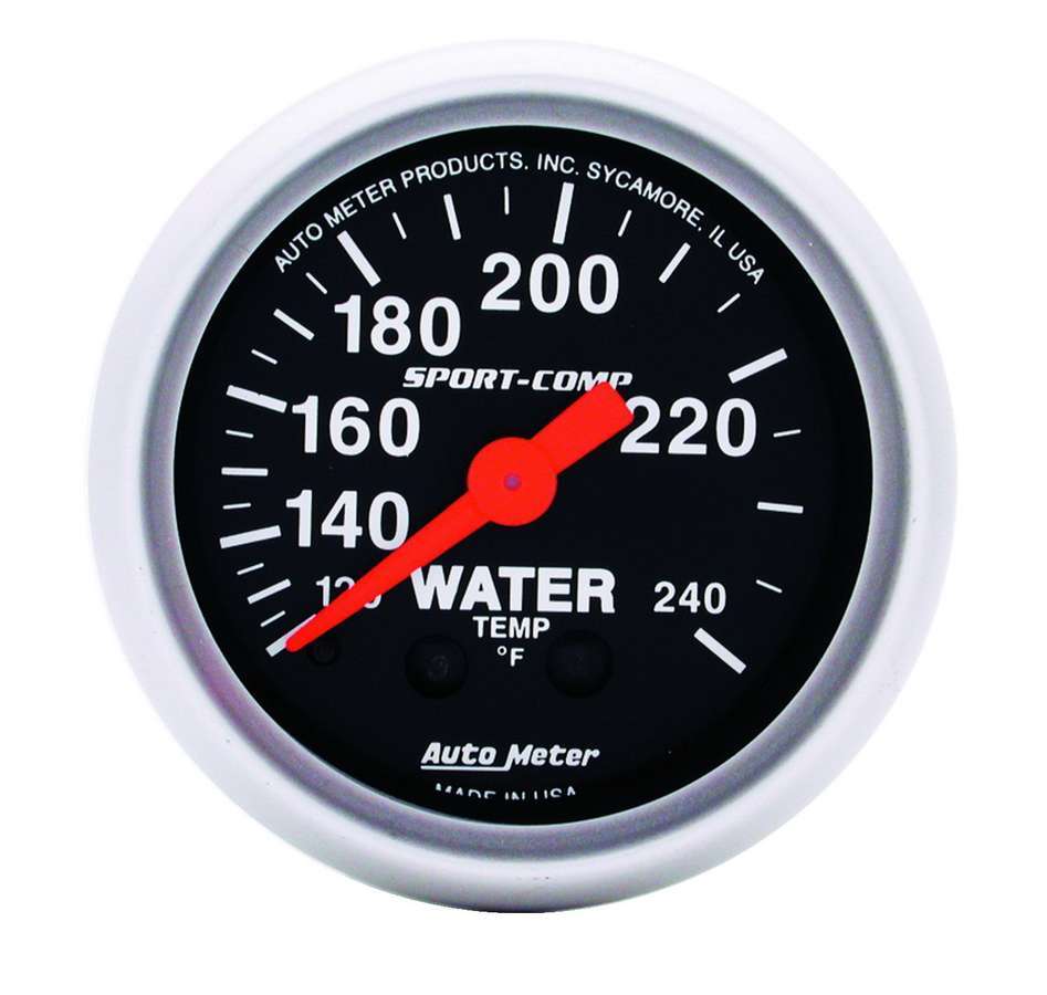 Auto Meter, Water Temperature Gauge, 120240 Degree F, Mecha