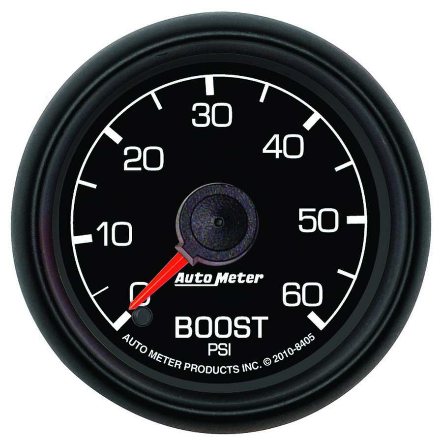 Auto Meter Boost Gauge, Factory Match Ford, 0-60 psi, Mechanical, Analog, 2-1/16" Diameter, Black Face, Each