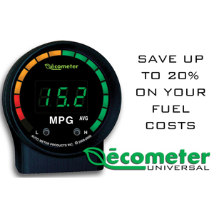 Auto Meter Fuel Economy Gauge, Ecometer, Electric, Digital, 2-1/16" Diameter, Black Face, Each