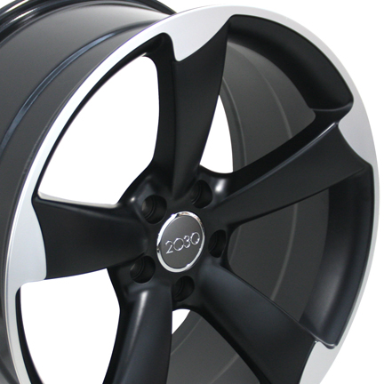 19" Replica Wheel fits Audi A3,  AU29 Satin Black Machined 19x8.5