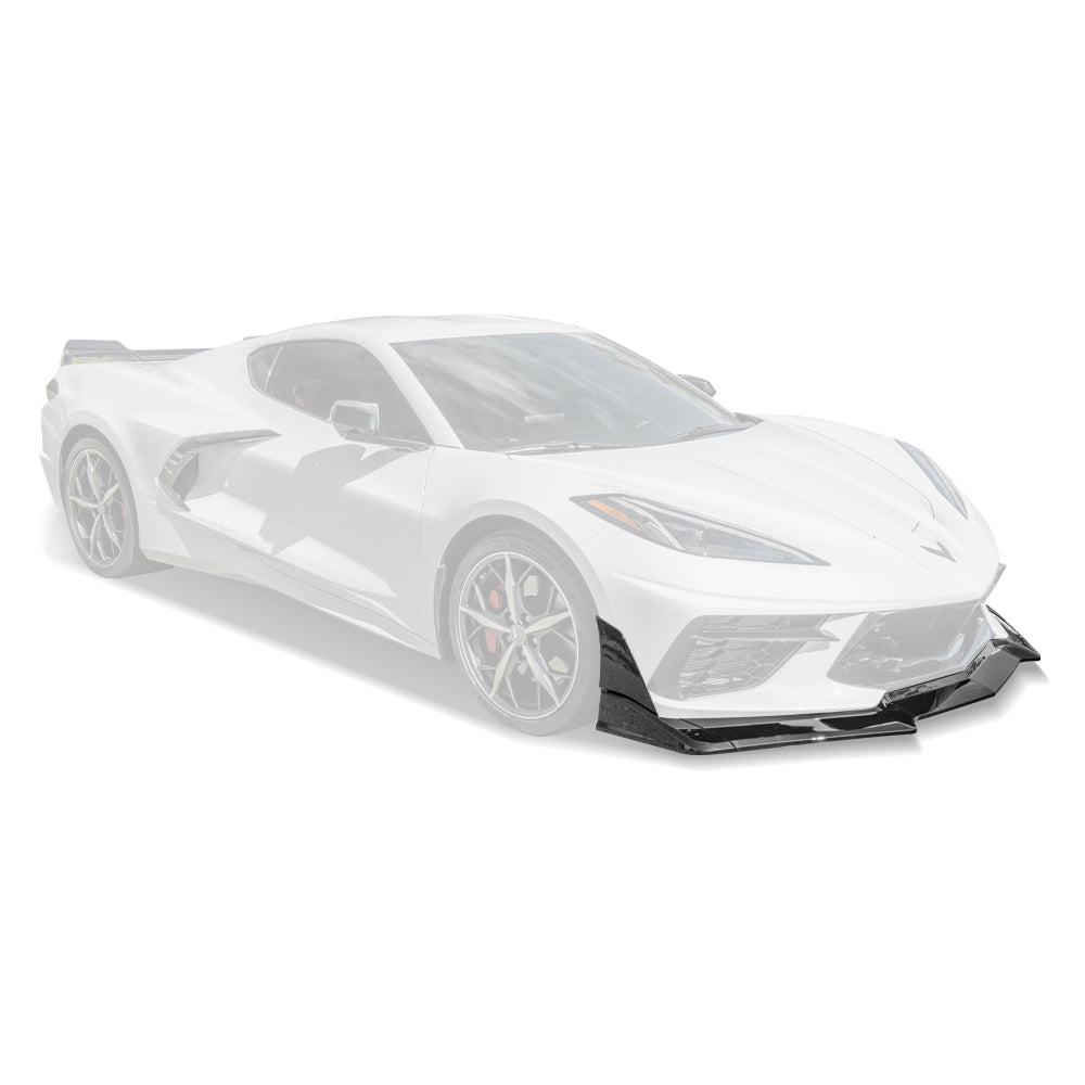 EOS C8 Corvette Stingray Front Splitter [C7 ZR1 Stage 3 Package] - Glossy Black