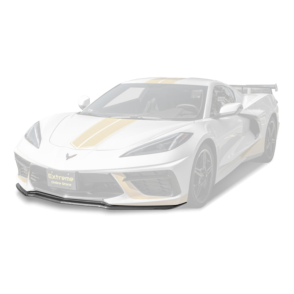 EOS C8 Corvette Stingray Front Splitter Z51 - Hydro Carbon, 3-Piece Version