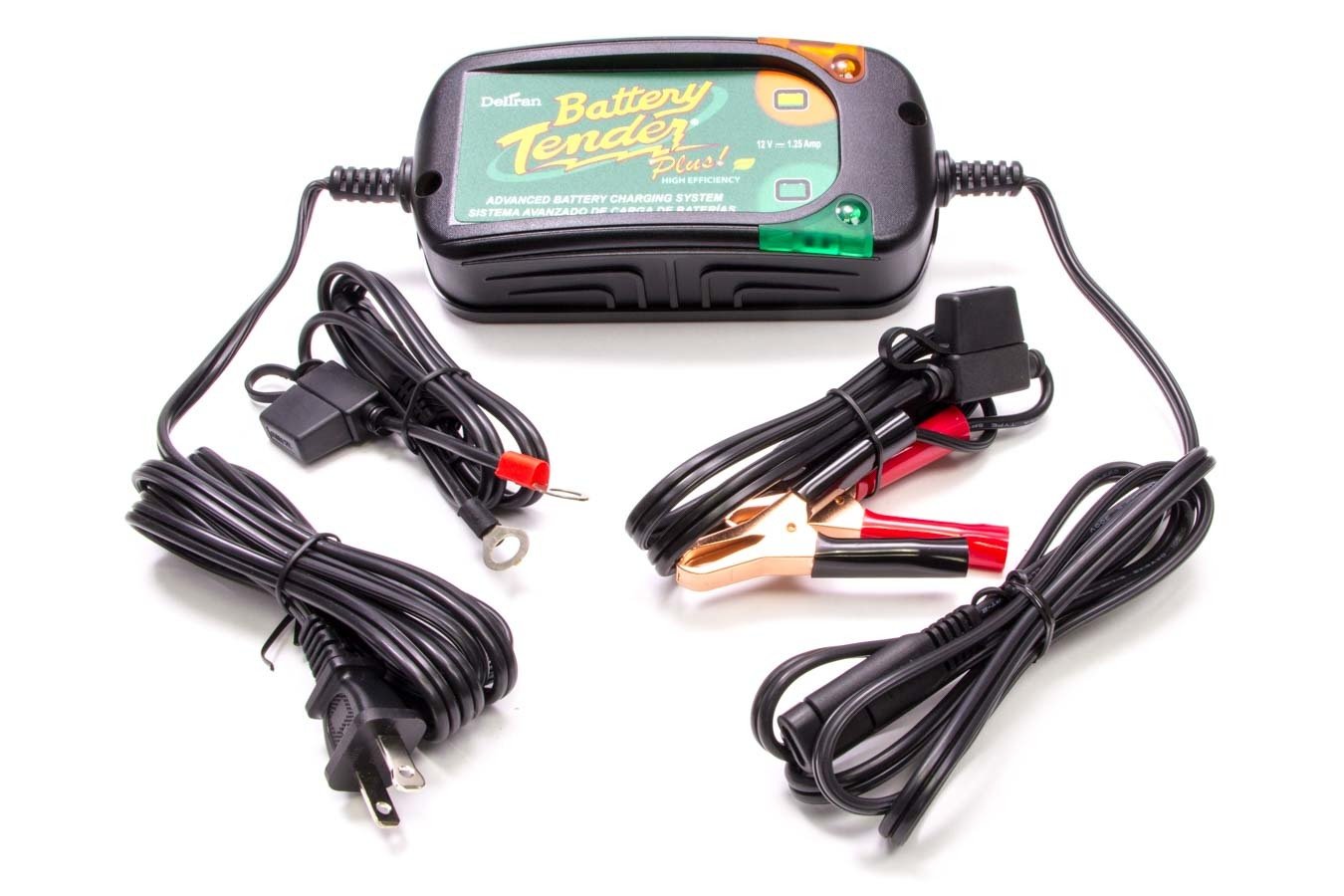 BATTERY TENDER Battery Charger, Battery Tender Plus High Efficiency, 12V, 1.25 amp, 4 Step Charging Program, Quick Connect Ha