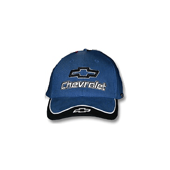 Chevrolet w/Bowtie Blue/Blk Trim Low Profile CottonTwill Hat B&B Tee's -