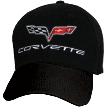 C6 Corvette Black Low Profile Brushed Cotton Twill Hat