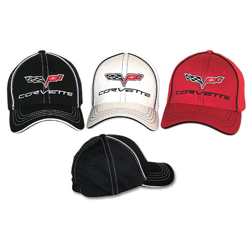 C6 Corvette Flex Fit Men's Hat  - Red or Black