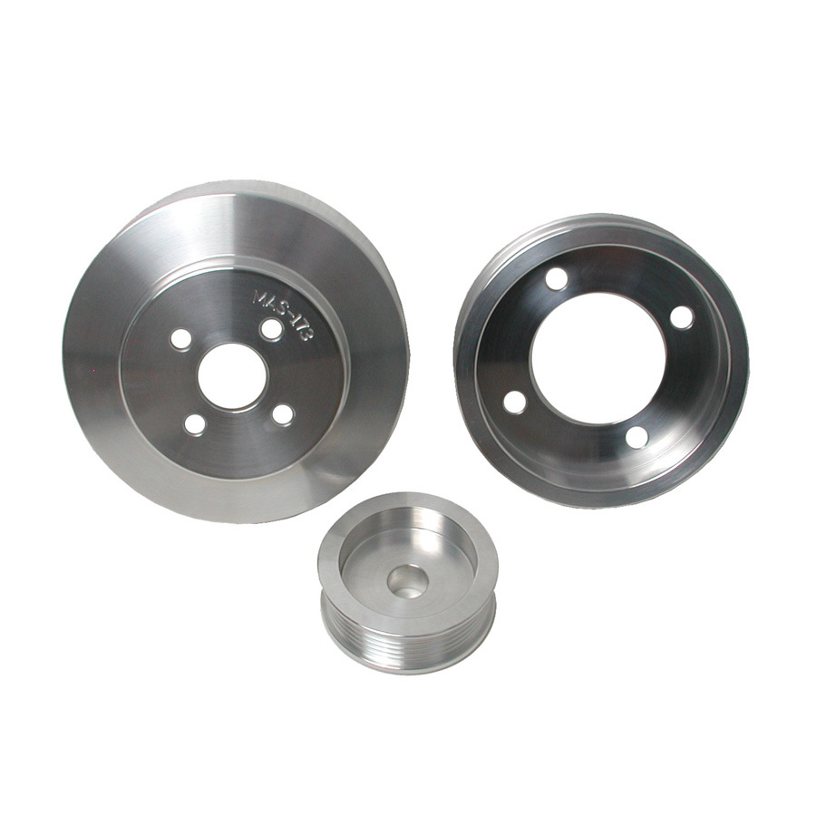 BBK Pulley Kit, Under Drive, 6 Rib Serpentine, Aluminum, Polished, Small Block Ford, Ford Mustang 1994-95, Kit