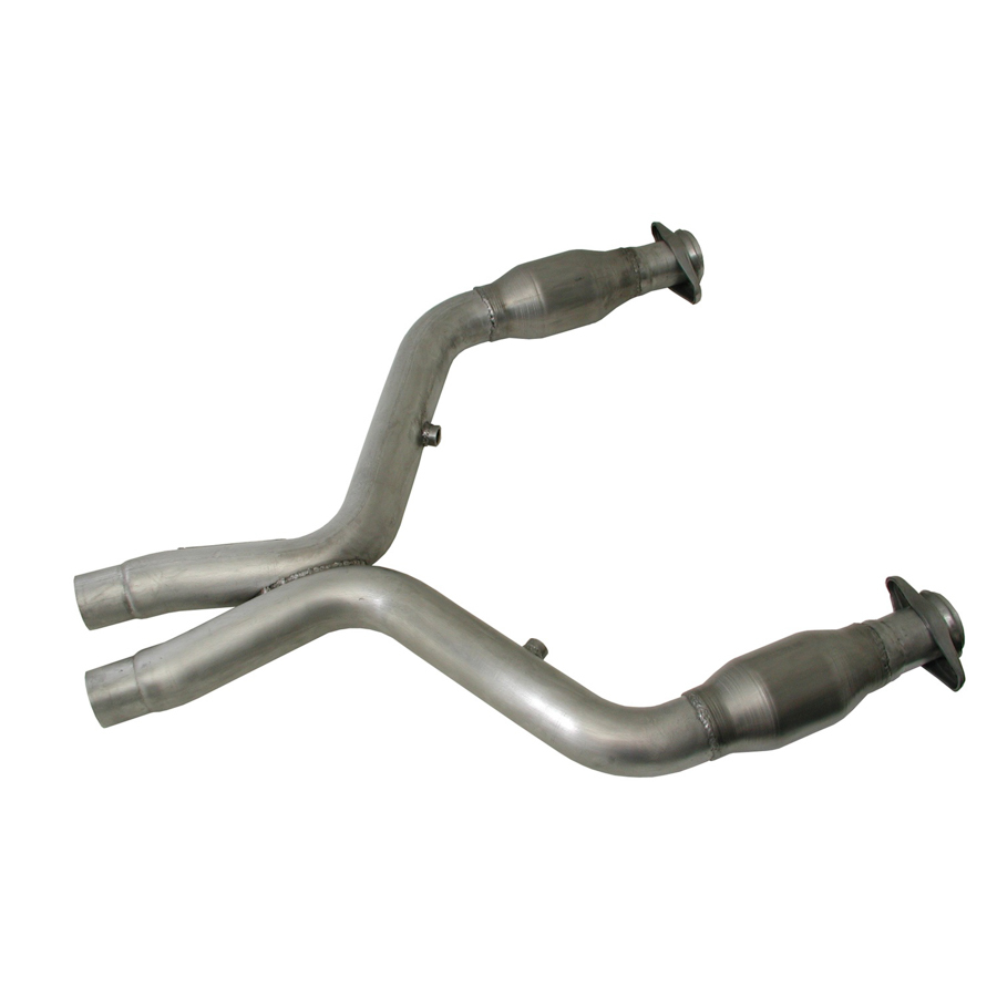 BBK Exhaust X-Pipe, High-Flow, Catted, 2-3/4" Dia. Steel, Aluminized, Ford Modular, Ford Mustang 2005-10, Each