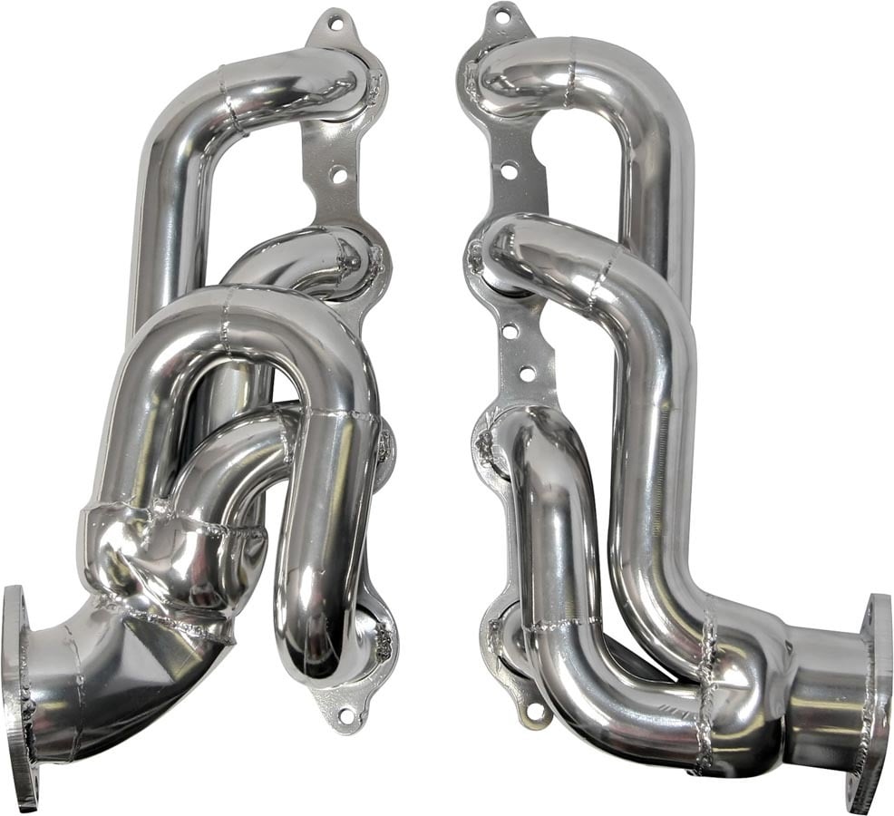 BBK Headers, Tuned Length Shorty, 1-3/4" Primary, Stock Collector Flange, Steel, Metallic Ceramic, GM LS-Series, C