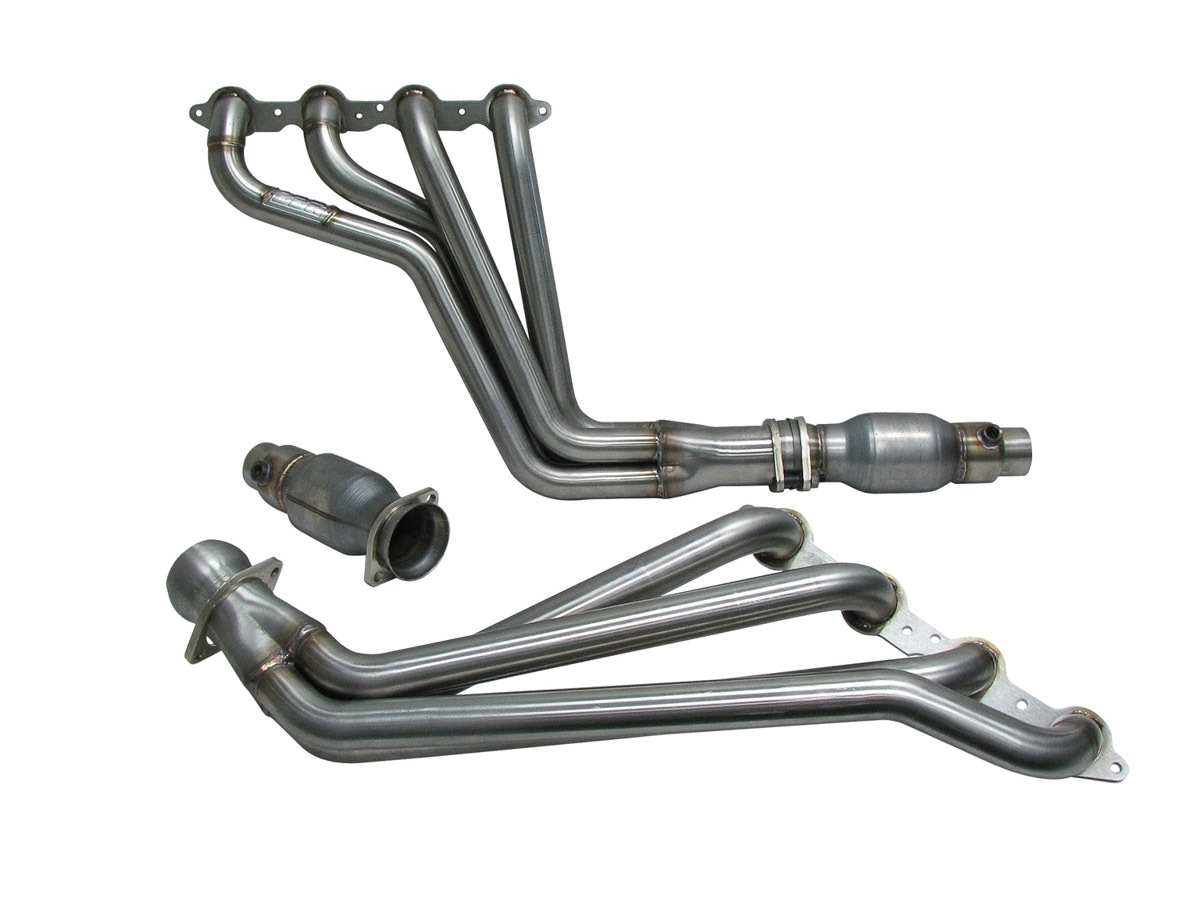 BBK Headers and Converters, Long Tube, 1-3/4" Primary, 2-3/4" Collector, Stainless, Natural, GM LS-Series, Chevy C