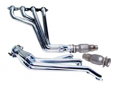 BBK Headers, Long Tube, 1-7/8" Primary, Catted, High Flow Core, Steel, Chrome, GM LS-Series, Chevy Camaro 2010-15,
