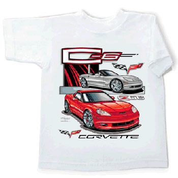 C6 and Z06 Corvette Children's Tee Shirt 10-12 Youth -HRK 24
