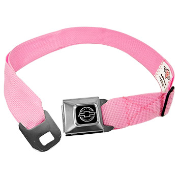 Chevy Logo Seatbelt Buckle Belt w/Pink Webbing  -BDCHSBB-P