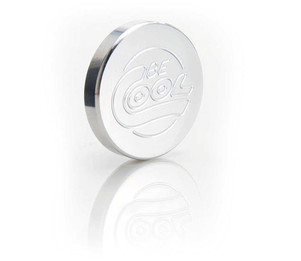 BeCool Radiator Cap, 12-15 lb, Round, Be Cool Logo, Aluminum, Natural, Standard Size Radiator Necks, Each