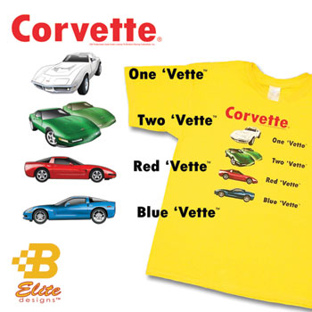 Children's 1 'Vette 2 'Vette Yellow Tee Shirt Corvette