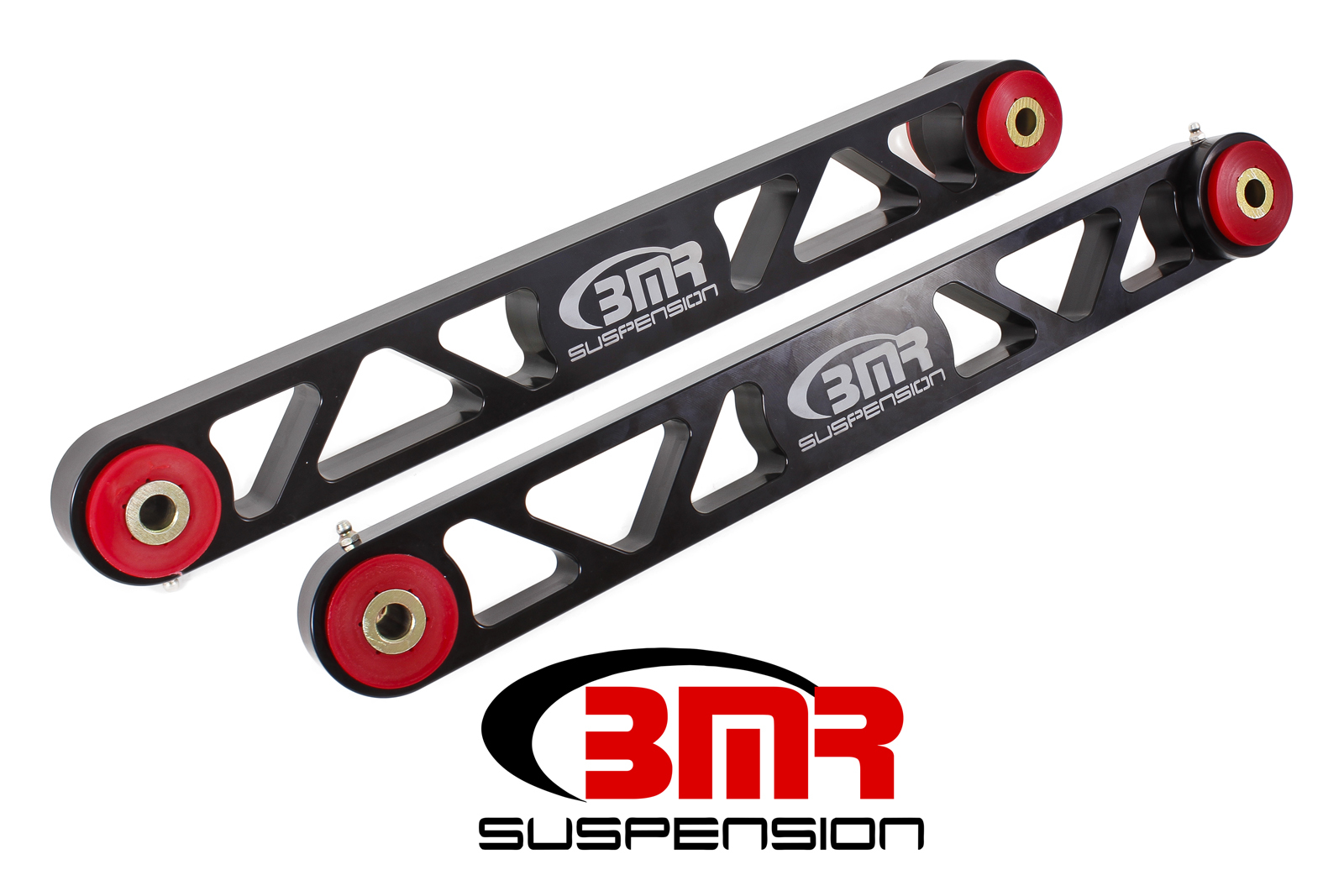 BMR Suspension Control Arm, Tubular, Lower, Polyurethane Bushings, Steel, Black Powder Coat, Ford Mustang 2005-14, Pair