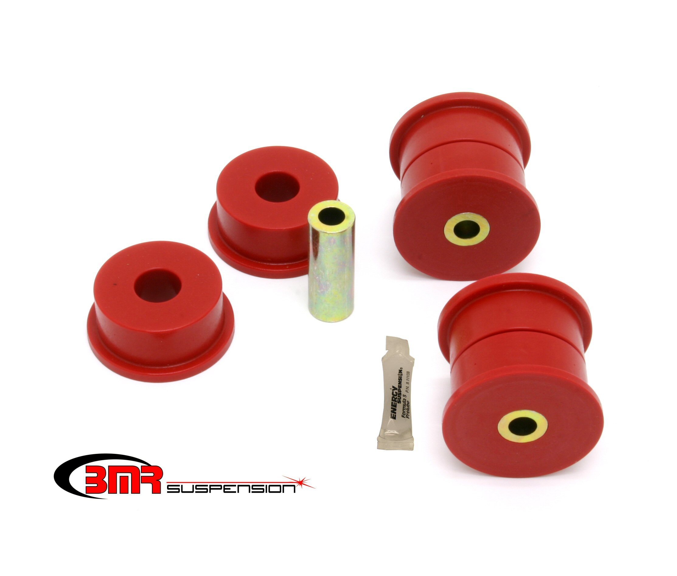 BMR Suspension Differential Housing Mount Bushing, Pro Version, Steel/Polyurethane, Red/Zinc Oxide, Chevy Camaro 2010-15, Kit