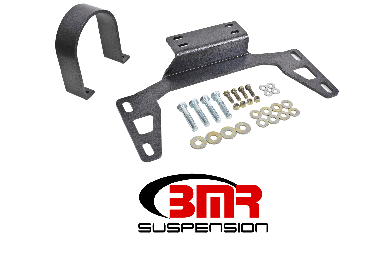 BMR Suspension Drive Shaft Loop, Bolt-On, Steel, Black Powder Coat, Ford Mustang 2011-14, Kit