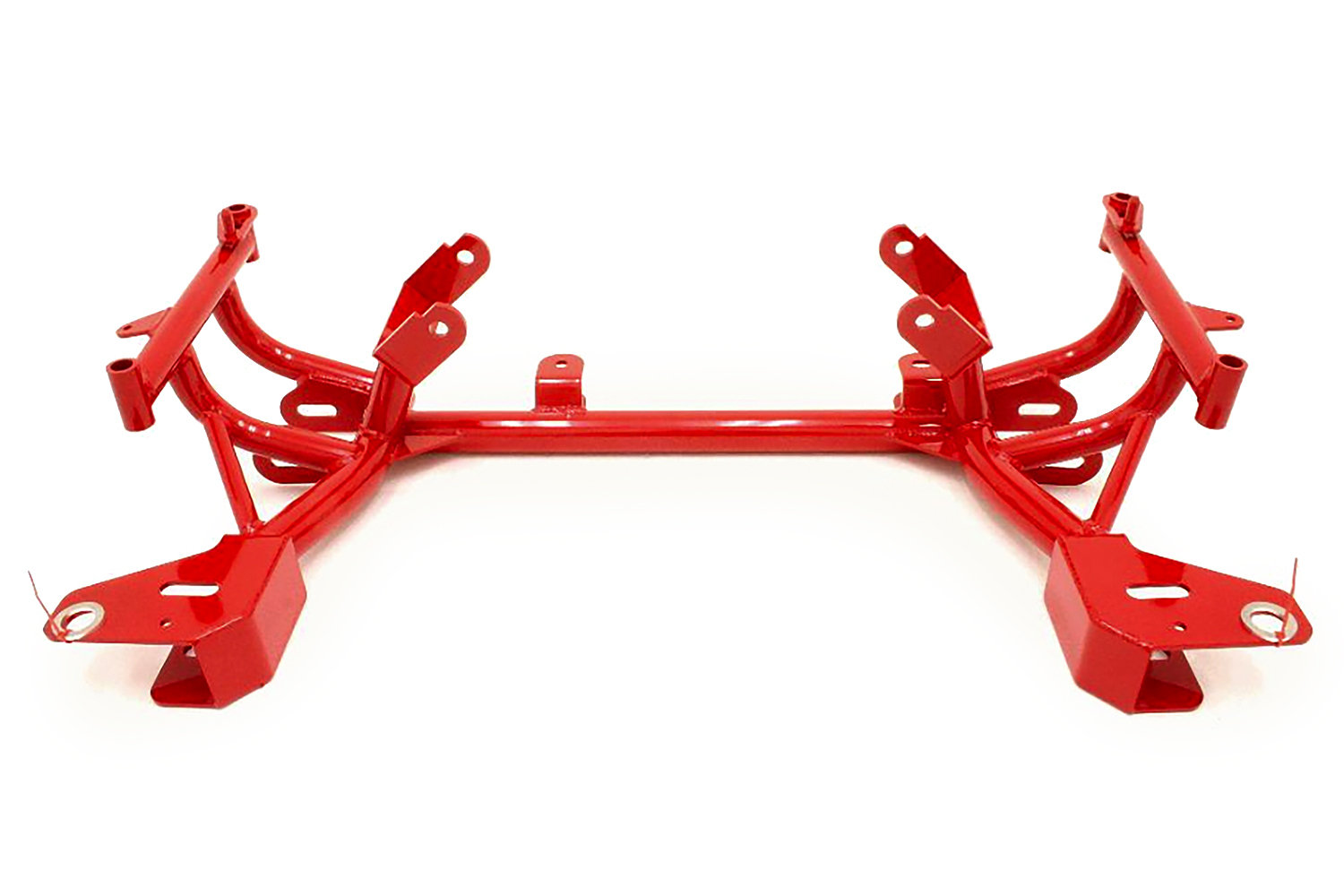 BMR Suspension K-Member, Tubular, Turbo Clearance, Factory Steering Rack, Steel, Red Powder Coat, GM LS-Series, GM F-Body 199