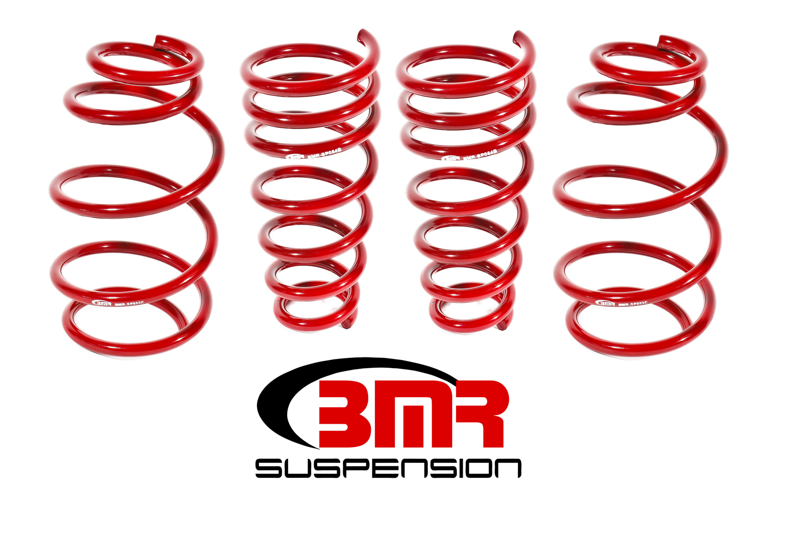 BMR Suspension Suspension Spring Kit, 1.2" Lowering, 4 Coil Springs, Red Powder Coat, Chevy Camaro 2010-15, Kit