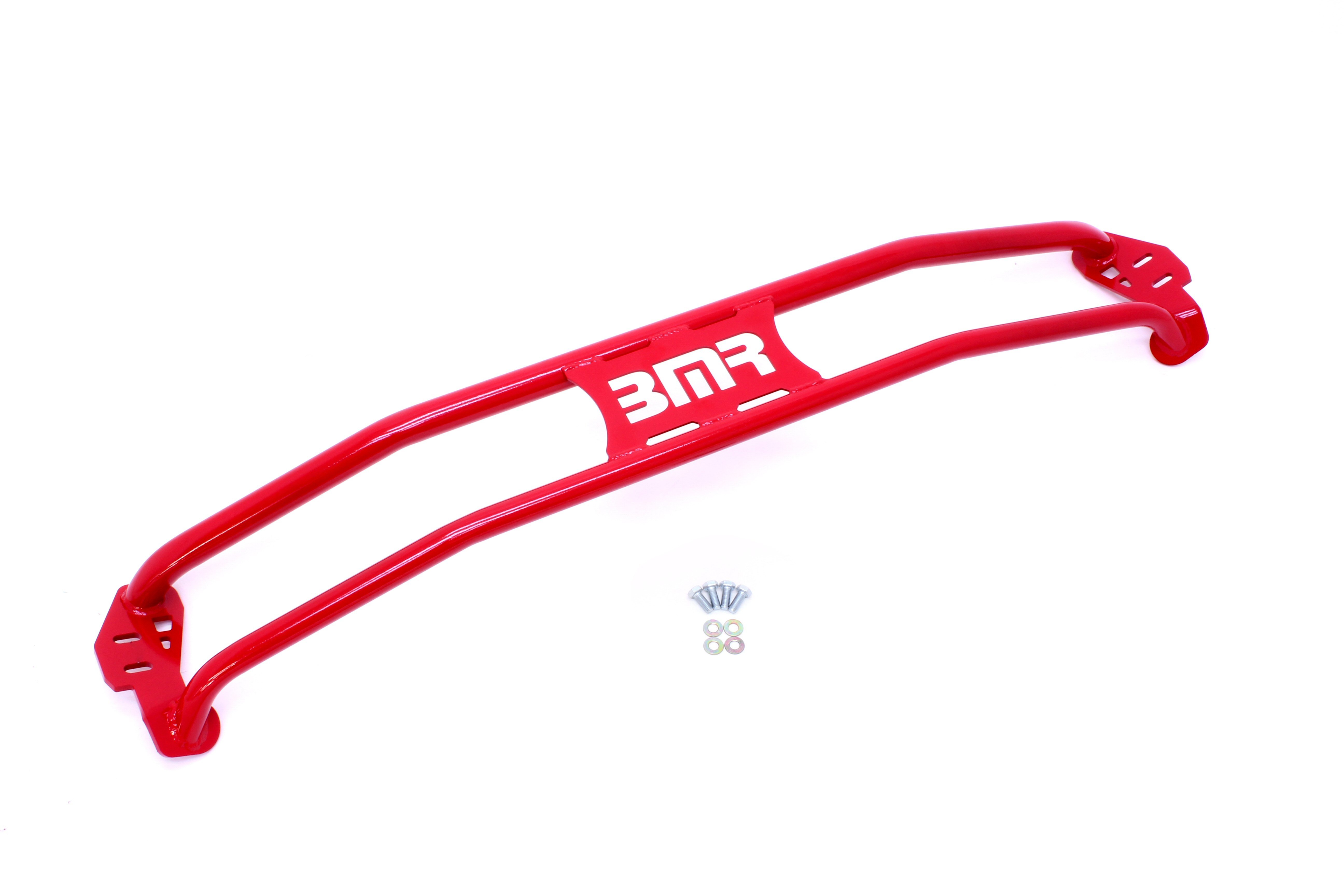 BMR Suspension Strut Tower Brace, Tubular, Steel, Red Powder Coat, Chevy Camaro 2010-15, Each