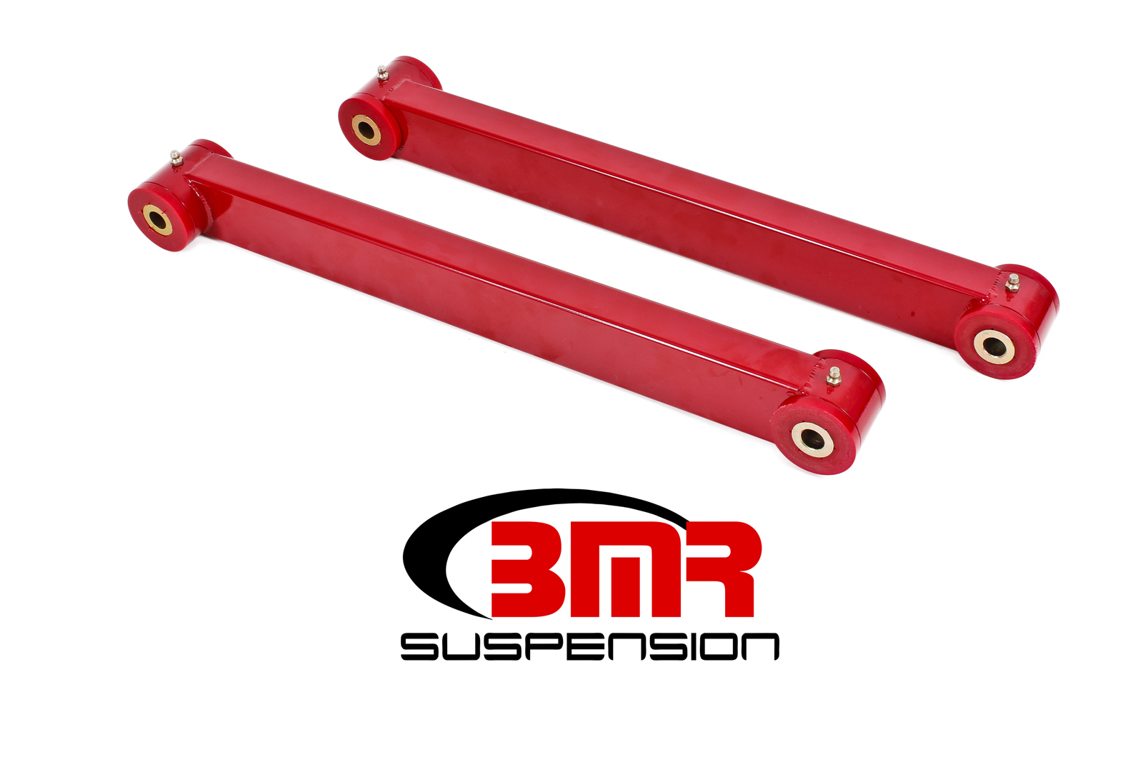BMR Suspension Control Arm, Tubular, Lower, Boxed, Polyurethane Bushings, Steel, Red Powder Coat, Ford Mustang 2005-14, Pair