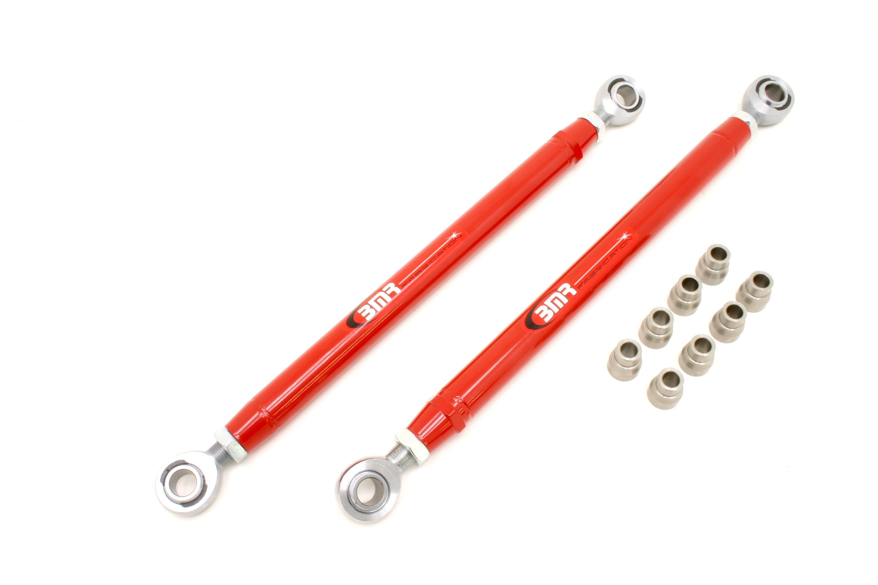 BMR Suspension Trailing Arm, Tubular, Lower, Adjustable, Spherical Rod Ends, Steel, Red Powder Coat, Ford Mustang 2005-14, Pa