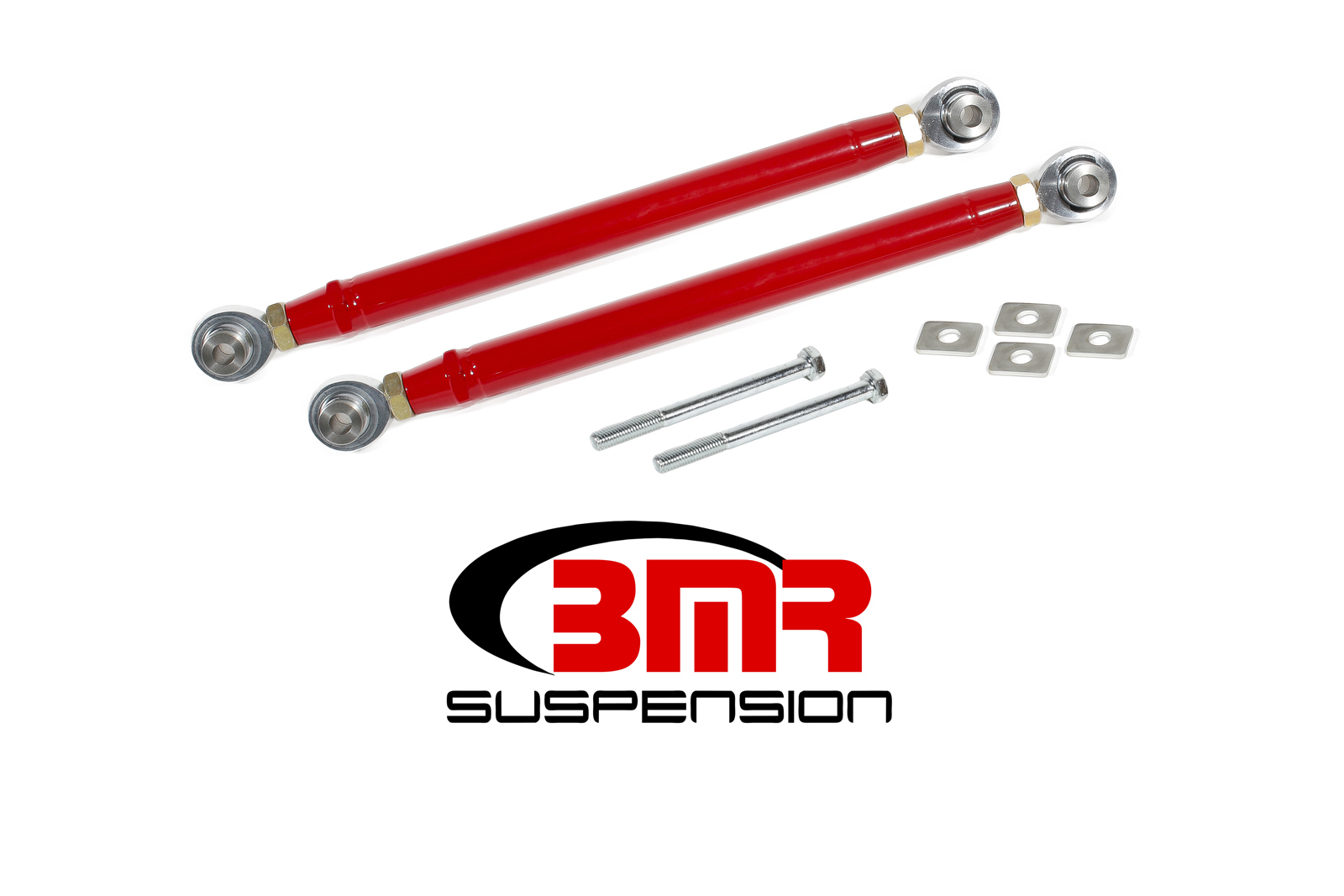 BMR Suspension Toe Rod, Rear, Adjustable, Spherical Rod Ends, Steel, Black Powder Coat, Chevy Camaro 2016, Kit