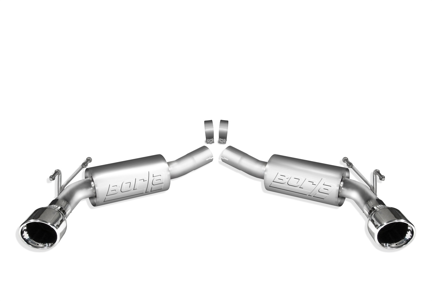 Borla Exhaust System, S-Type, Axle-Back, 2-1/2" Tailpipe, 4-1/2" Tips, Stainless, Natural, Chevy Corvette 1984-91, K