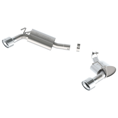 Camaro 2014-15, BORLA Exhaust System, Touring, Axle-Back, 2-1/2 in Tailpipe, 4-1/2 in Tips, Stainless, Natural