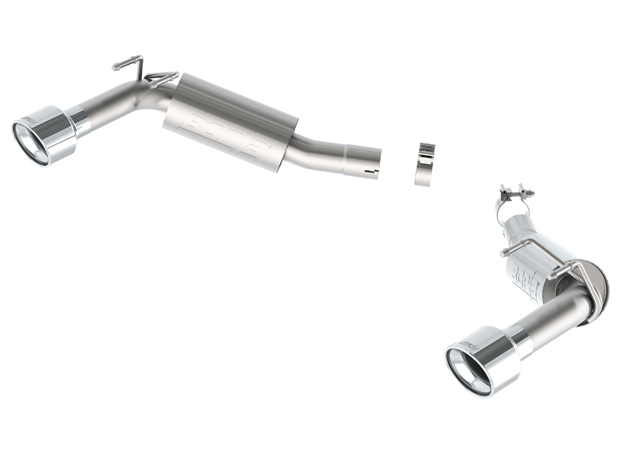 Borla Exhaust System, S-Type, Axle-Back, 2-1/2" Tailpipe, 4-1/2" Tips, Stainless, Natural, GM LS-Series, Chevy Camar