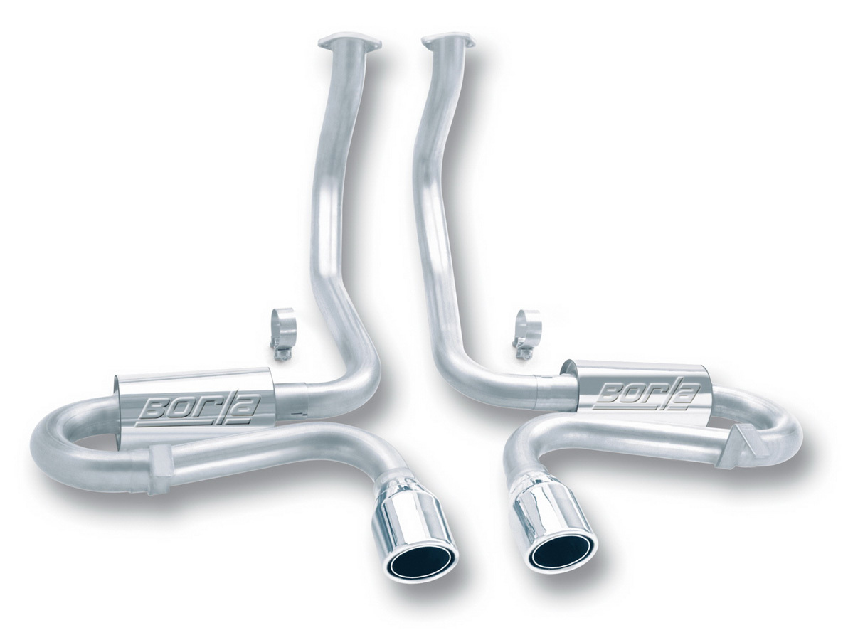 Borla Exhaust System, S-Type, Cat-Back, 2-1/2" Tailpipe, Oval Tips, Stainless, Natural, Chevy Corvette 1997-2004, Ki