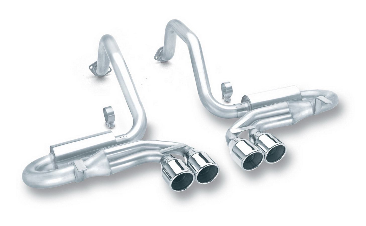 Borla Exhaust System, S-Type, Cat-Back, 2-1/2" Intermediate Pipe, 2" Tailpipe, Dual/Dual Tips, Stainless, Natural, C