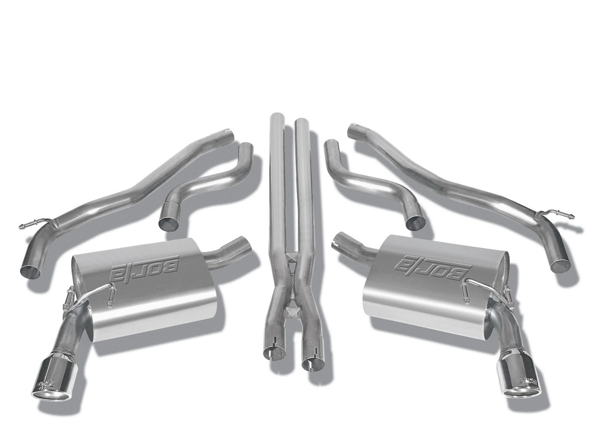 Borla Exhaust System, Cat-Back, 2-1/4" Tailpipe, 3-1/2" Tips, Stainless, Natural, GM V6, Chevy Camaro 2010-13, Kit