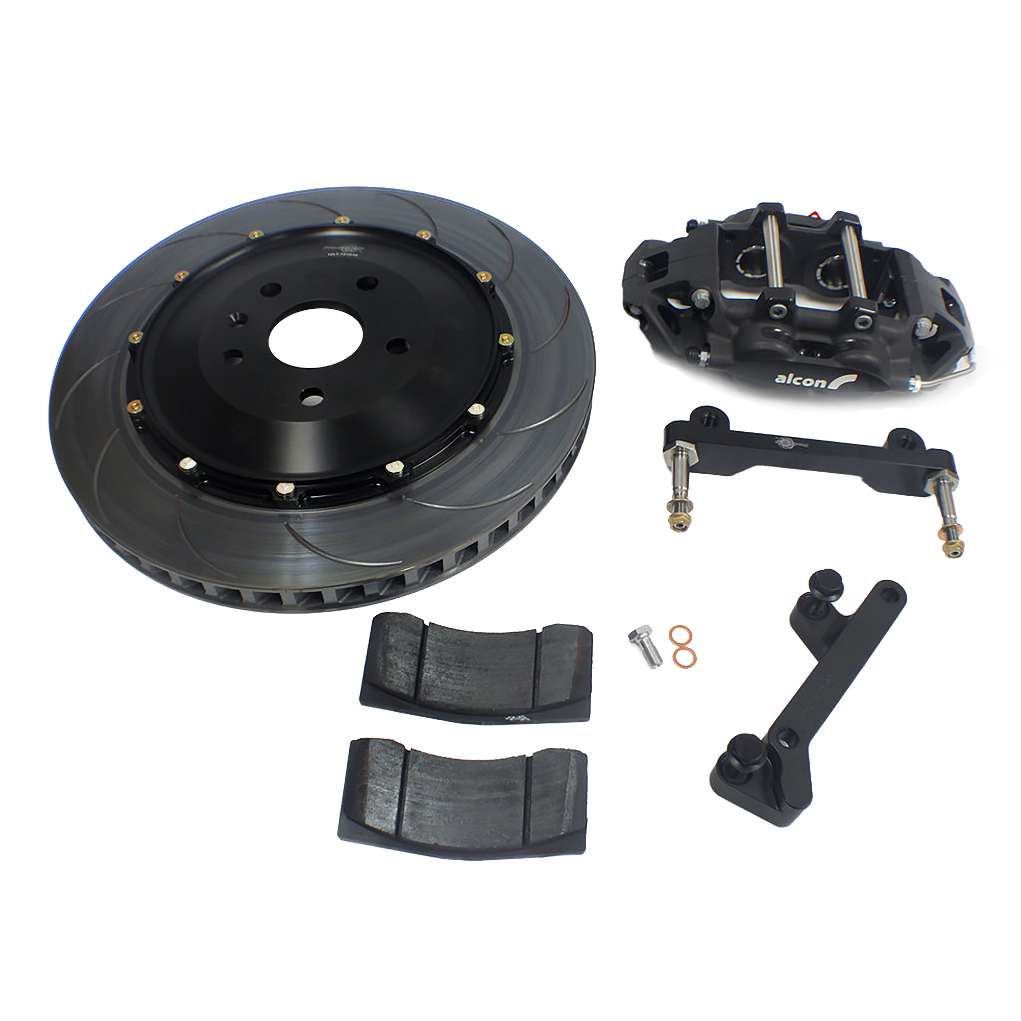 Alcon Pro-System Performance C8 Corvette Anodized  Black Rear  Brake Kit